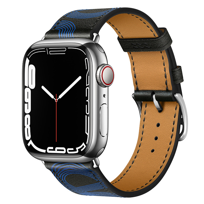 Apple watch genuine leather hand-stitched strap