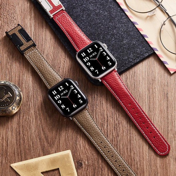 Leather Magnetic Buckle Strap for Apple Watch