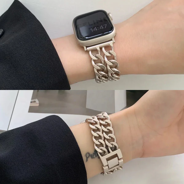 Double Chain Apple Watch Strap