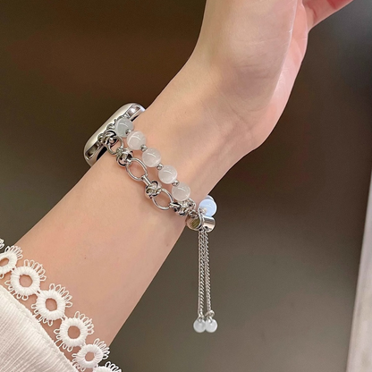 Pearl and Crystal Metal Bracelet For Apple Watch