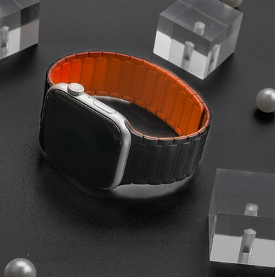 Silicone magnetic loop watch band For Apple Watch