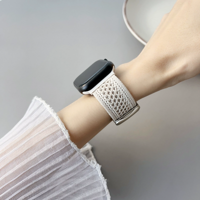 Braided Mesh Nylon Loop with Magnetic Clasp For Apple Watch