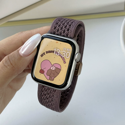Braided Mesh Nylon Loop with Magnetic Clasp For Apple Watch