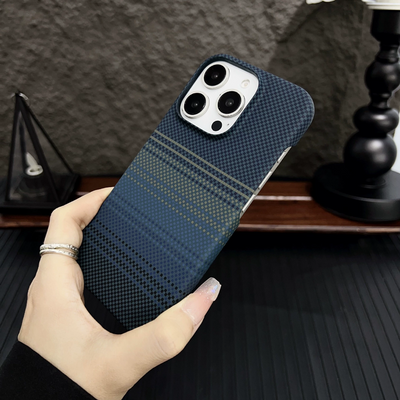 Magnetic Kevlar Carbon Fiber Pattern For iPhone