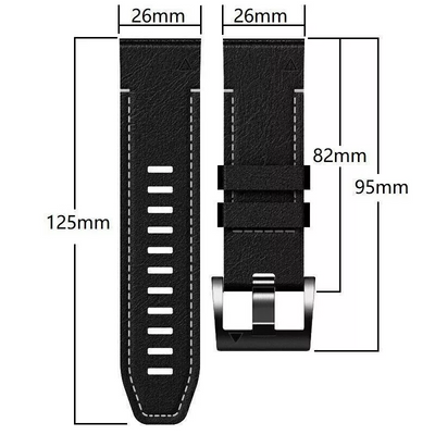TPU + Leather Strap for Garmin Fenix 8 7X 6X Pro