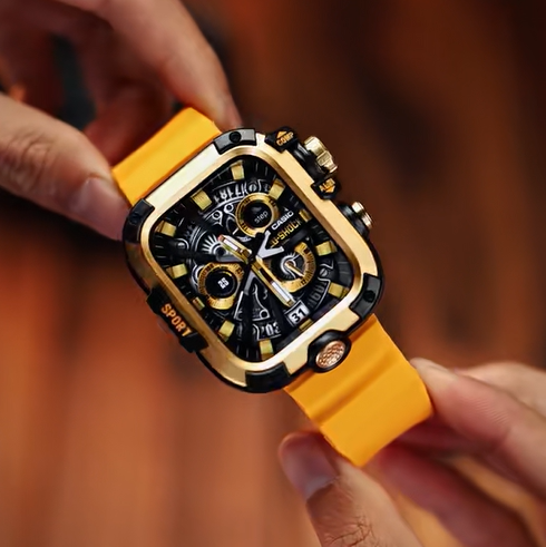 Metal Tempered Glass Case for Apple Watch