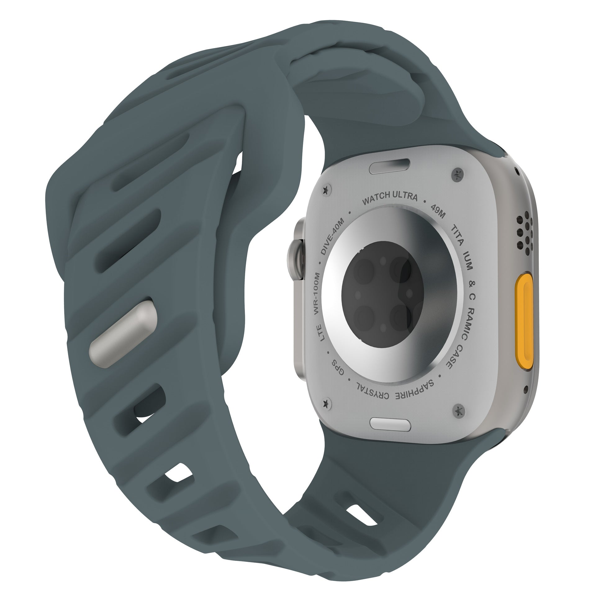 Asymmetric Oblique Hole Silicone Watch Strap for Apple Watch