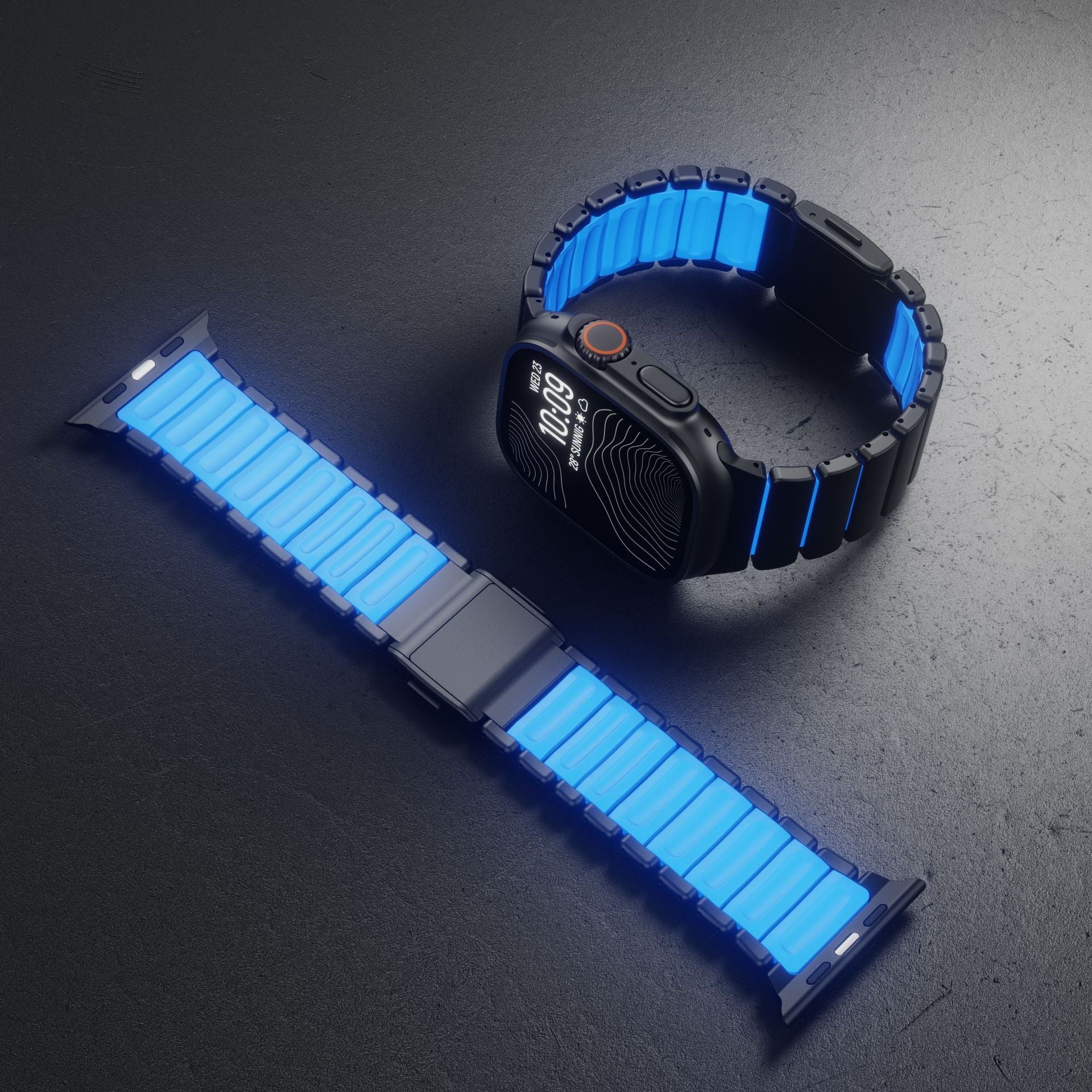 Ultra-Titanium +FKM Band Magnetic Clasp for Apple Watch