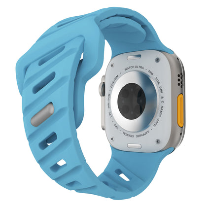 Asymmetric Oblique Hole Silicone Watch Strap for Apple Watch