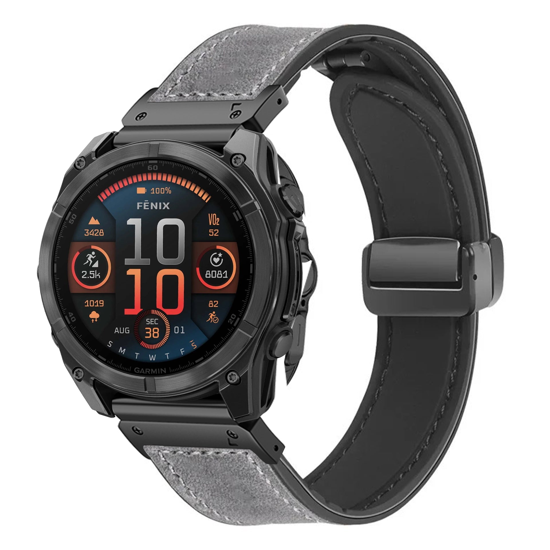 Silicone Magnetic Leather Strap For Garmin