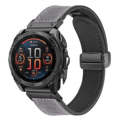 Silicone Magnetic Leather Strap For Garmin