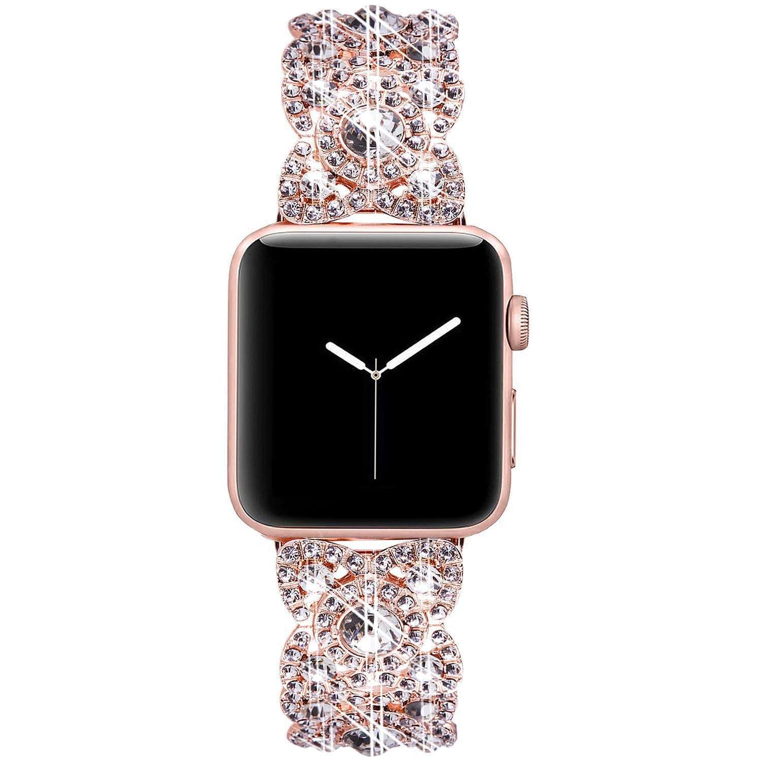 Flower Metal Diamond Strap For Apple Watch