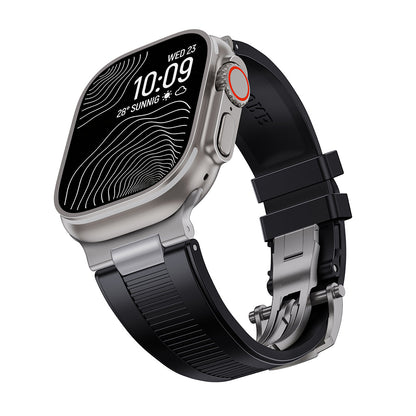 Chrono-Strata Apple Watch Band – FKM Fluoroelastomer with Butterfly Clasp
