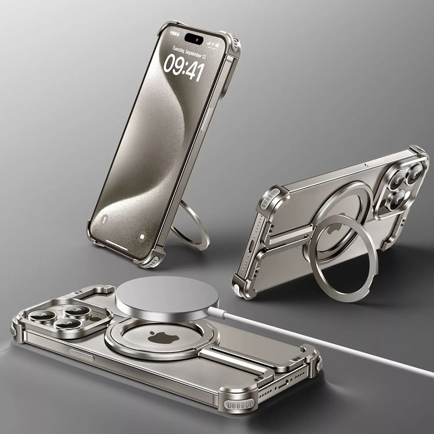 Rugged Ultra-Sleek Titanium iPhone Armor Case