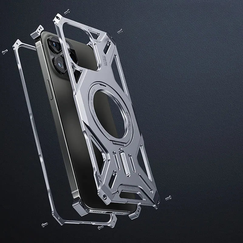 Aluminum Alloy Magnetic Bracket iPhone Case