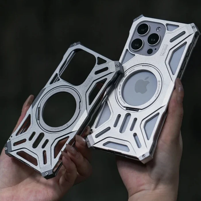 Aluminum Alloy Magnetic Bracket iPhone Case