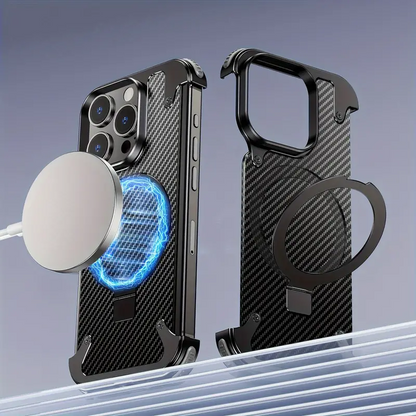 Aluminium Skeleton Carbon Fiber Design  For Iphone