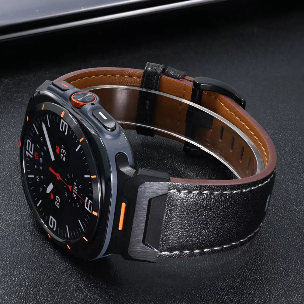 Tactical Leather Band For Samsung Watch 7 Ultra