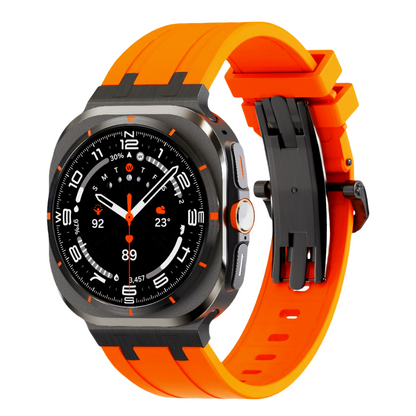 NEW AP Thick Silicone Band With Titanium Adapter For Samsung Watch Ultra