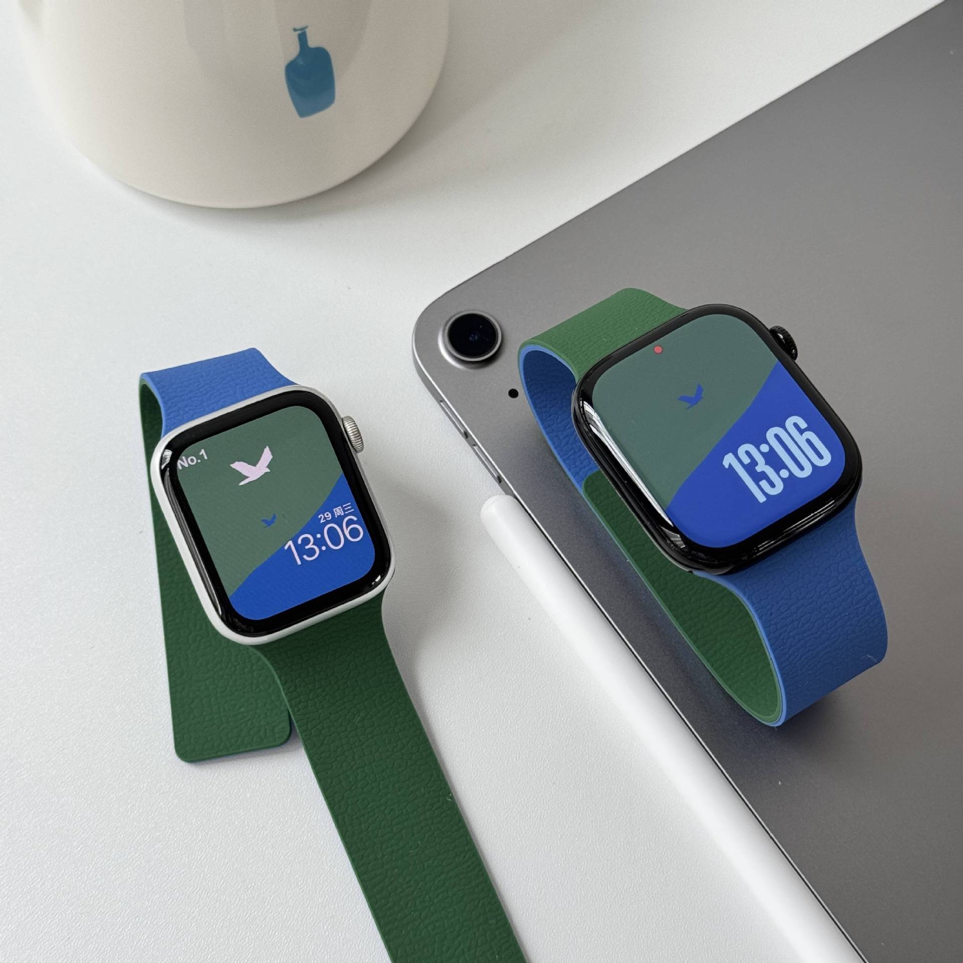 Texture Design-Magnetic Silicone Strap for Apple Watch