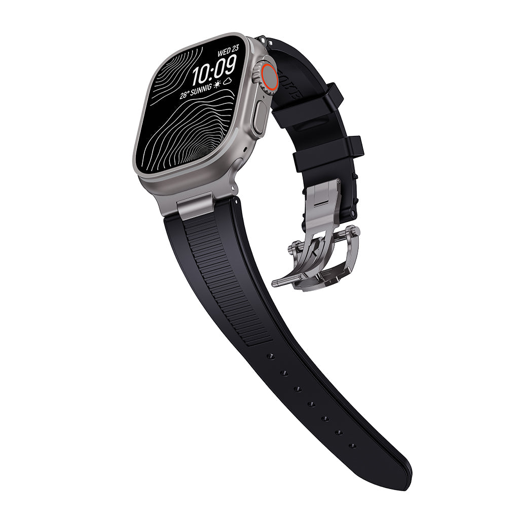 Chrono-Strata Apple Watch Band – FKM Fluoroelastomer with Butterfly Clasp