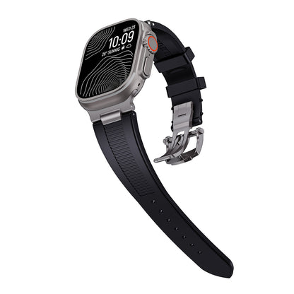Chrono-Strata Apple Watch Band – FKM Fluoroelastomer with Butterfly Clasp