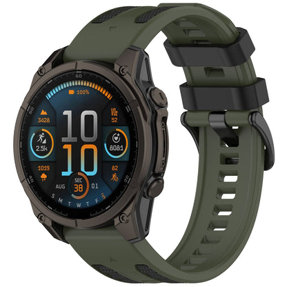 Two-tone Textured Silicone Watch Strap For Garmin