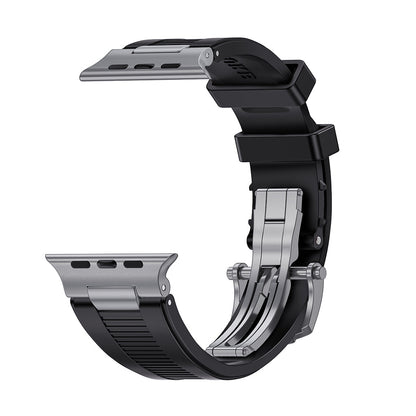 Chrono-Strata Apple Watch Band – FKM Fluoroelastomer with Butterfly Clasp