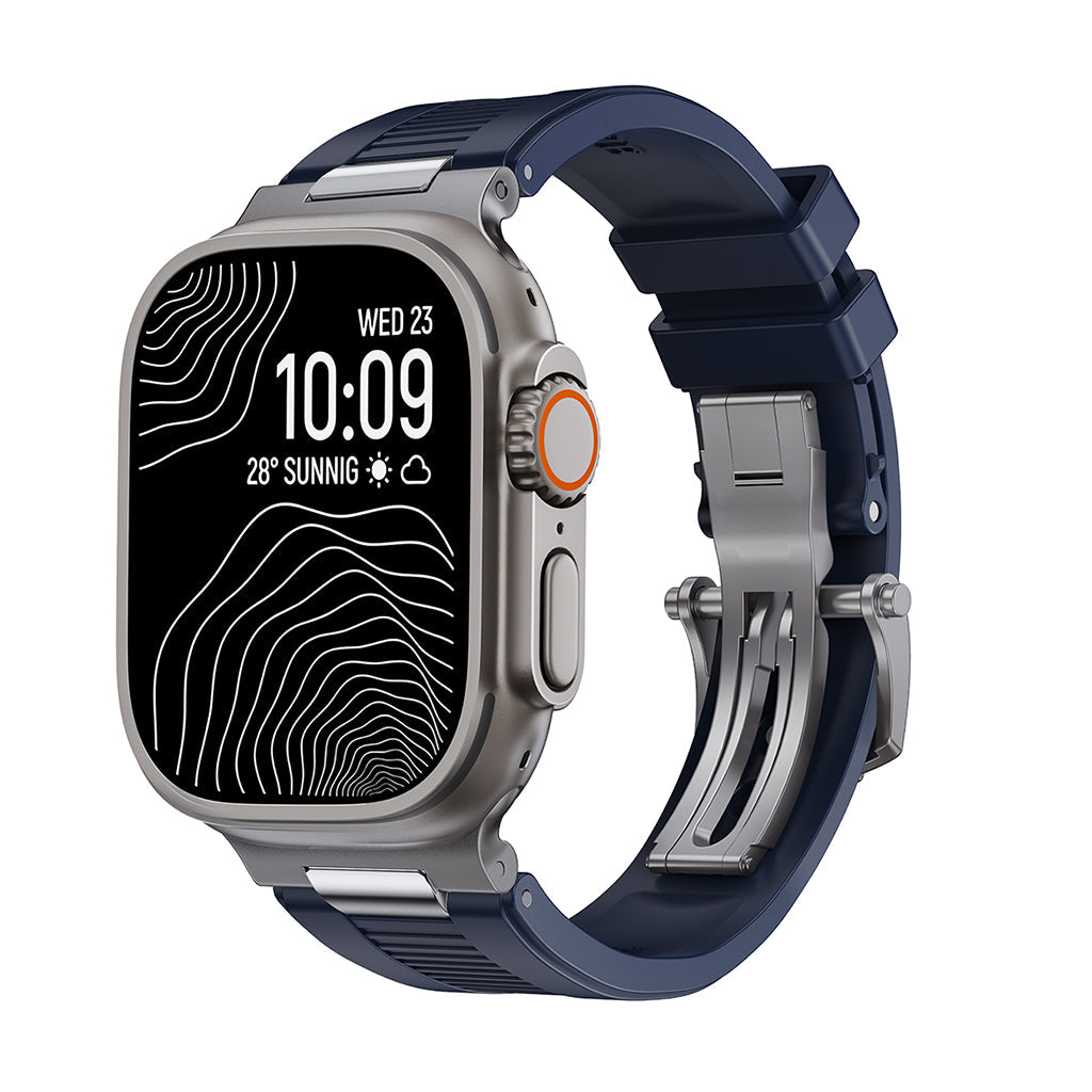 Chrono-Strata Apple Watch Band – FKM Fluoroelastomer with Butterfly Clasp