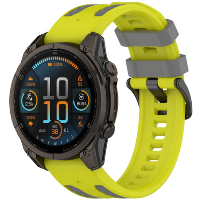 Two-tone Textured Silicone Watch Strap For Garmin