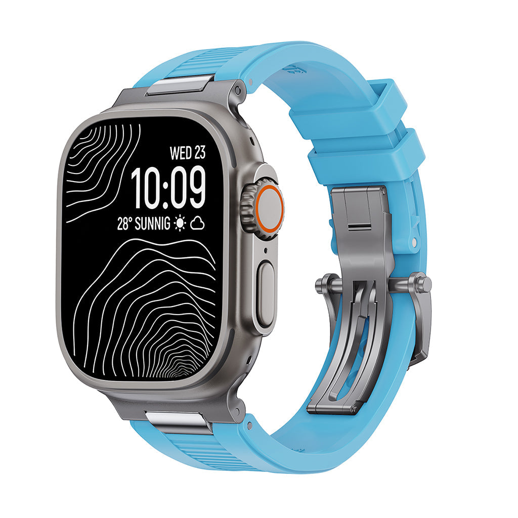 Chrono-Strata Apple Watch Band – FKM Fluoroelastomer with Butterfly Clasp