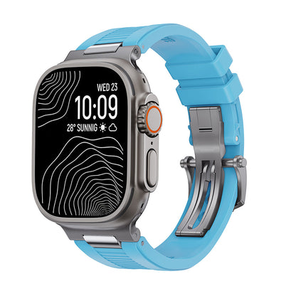 Chrono-Strata Apple Watch Band – FKM Fluoroelastomer with Butterfly Clasp