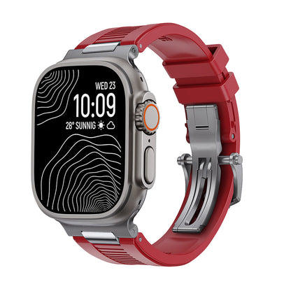 Chrono-Strata Apple Watch Band – FKM Fluoroelastomer with Butterfly Clasp