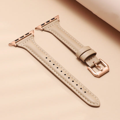 Women's Slim Leather Apple Watch Bands-Thin strap