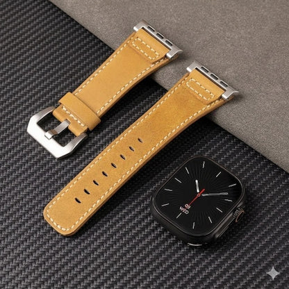 Premium Distressed Leather Tactical Watch Band For Apple Watch