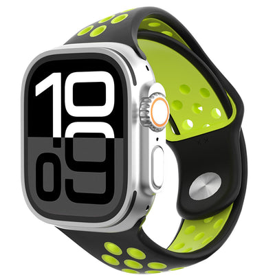 Asymmetrical Two-Tone Silicone Sport Band for Apple Watch