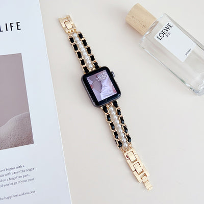 Pearl Metal Link Bracelet for Apple Watch