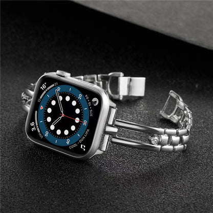 Metal round diamond hollow watch strap for Apple watch