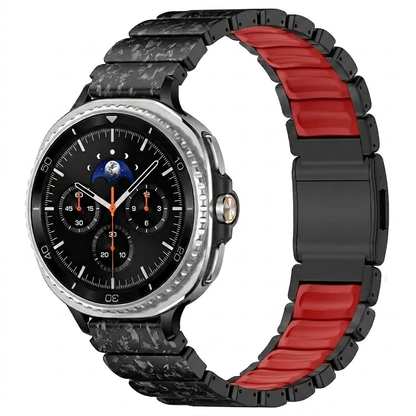 Carbon Fiber +FKM Band For Samsung Watch