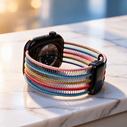 Fish Silk Mesh Breathable Magnetic Soft Strap For Apple Watch