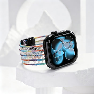 Fish Silk Mesh Breathable Magnetic Soft Strap For Apple Watch