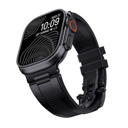 Chrono-Strata Apple Watch Band – FKM Fluoroelastomer with Butterfly Clasp