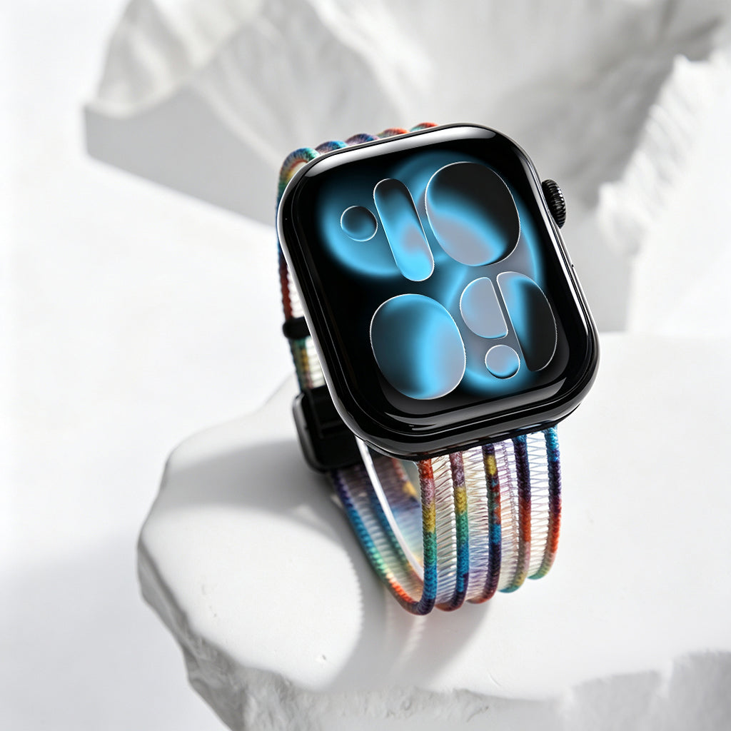 Fish Silk Mesh Breathable Magnetic Soft Strap For Apple Watch