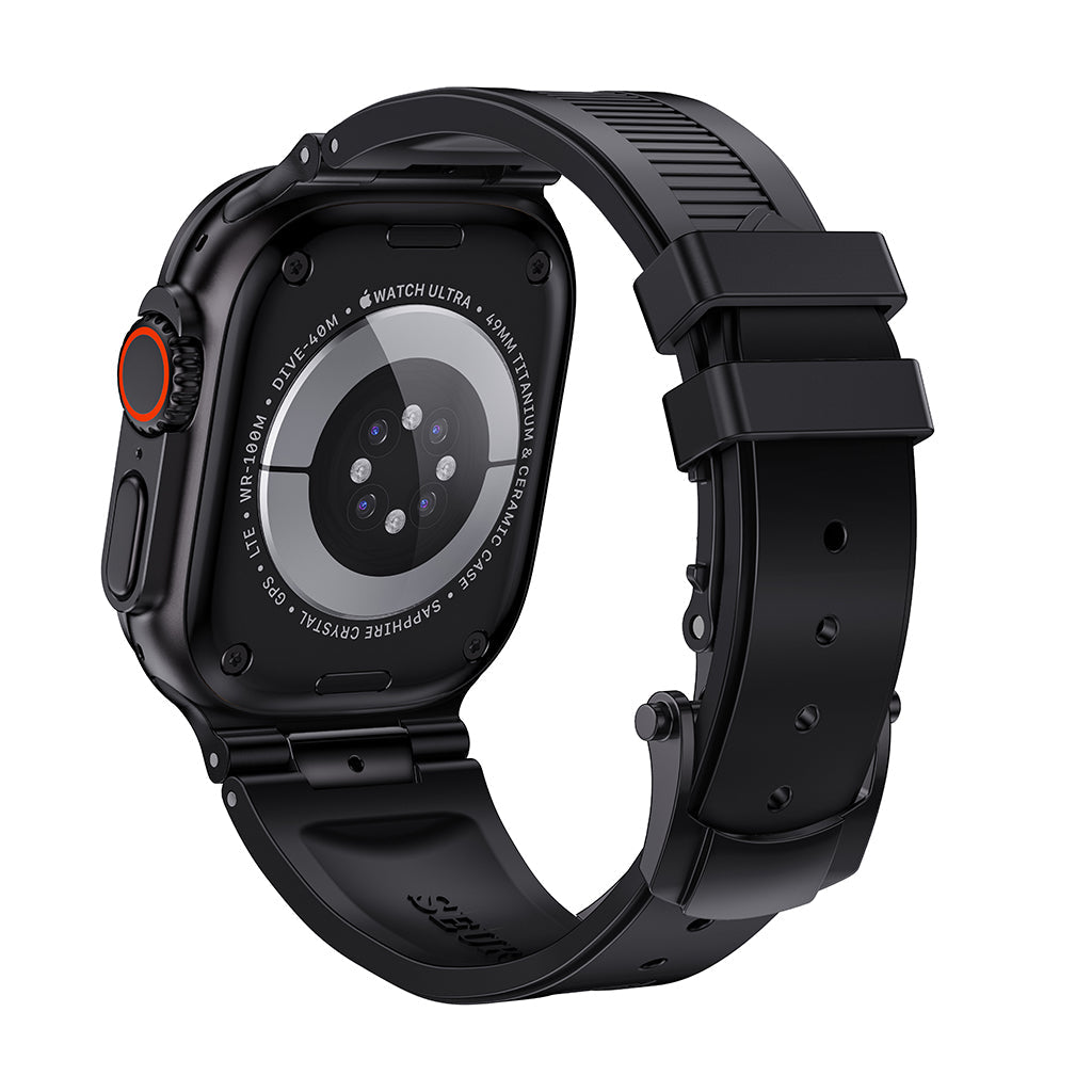Chrono-Strata Apple Watch Band – FKM Fluoroelastomer with Butterfly Clasp