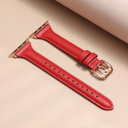 Women's Slim Leather Apple Watch Bands-Thin strap