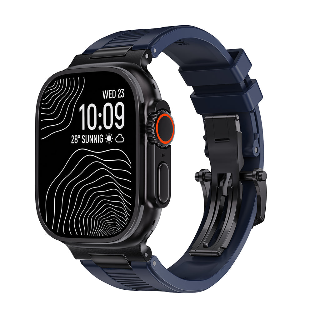 Chrono-Strata Apple Watch Band – FKM Fluoroelastomer with Butterfly Clasp