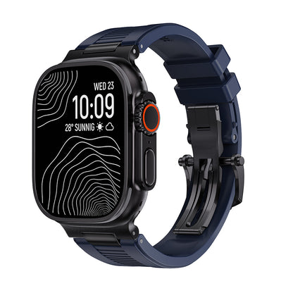 Chrono-Strata Apple Watch Band – FKM Fluoroelastomer with Butterfly Clasp