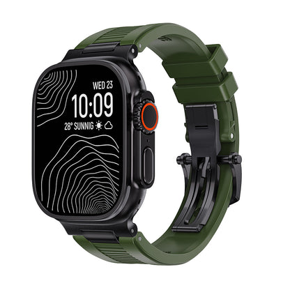 Chrono-Strata Apple Watch Band – FKM Fluoroelastomer with Butterfly Clasp