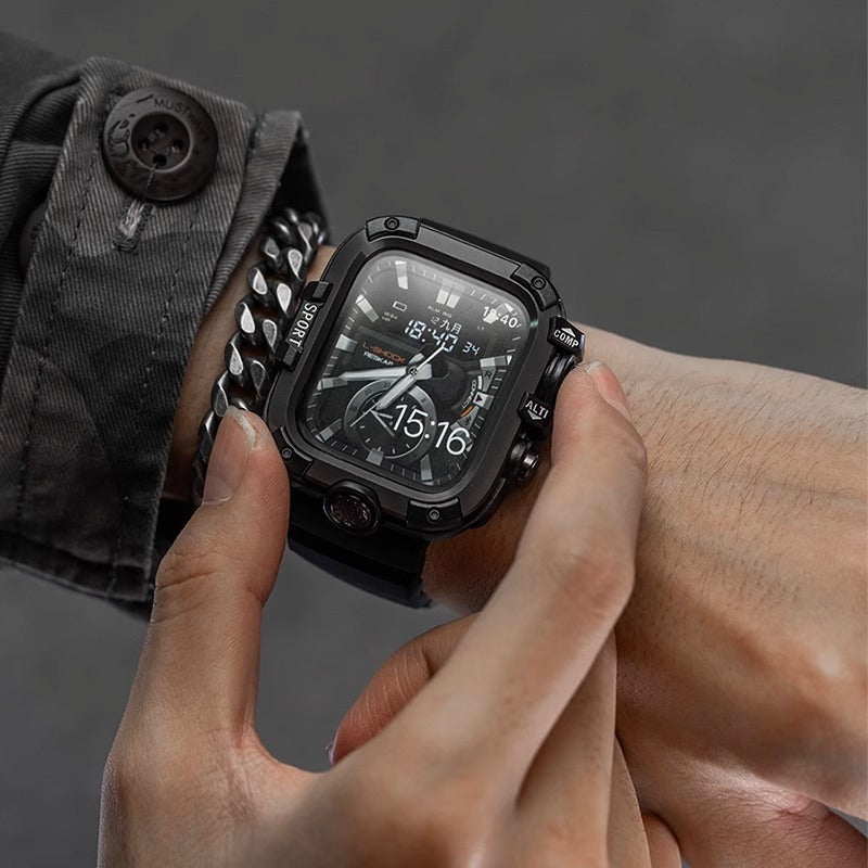 Metal Tempered Glass Case for Apple Watch