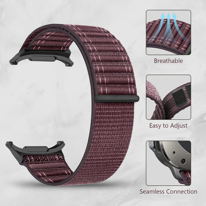 Wave Pattern Nylon Contrast Color Strap For Samsung Watch Ultra 47mm